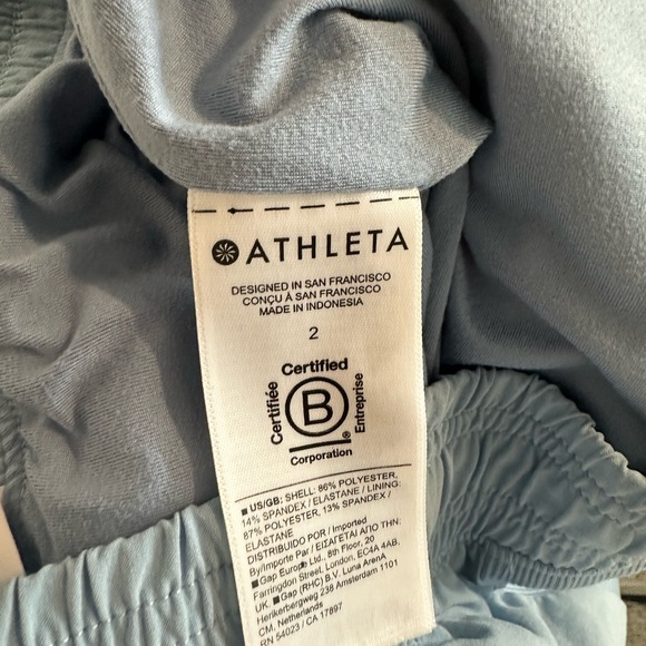 Athleta Brooklyn Light Blue Lined Jogging Pants Size 2 - Picture 6 of 6